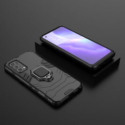 For OPPO Reno5 PC + TPU Shockproof Protective Case with Magnetic Ring Holder(Black) - OPPO Cases by buy2fix | Online Shopping UK | buy2fix