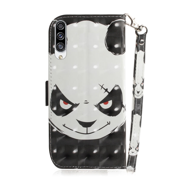 For Galaxy A30s 3D Colored Drawing Horizontal Flip Leather Case with Holder & Card Slot & Wallet & Lanyard(Angry Bear) by buy2fix