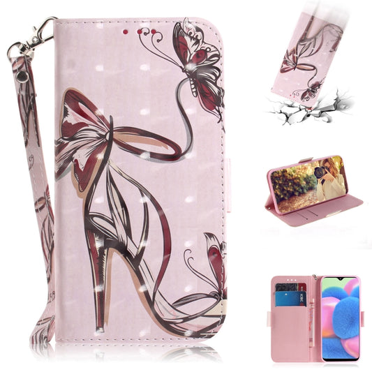 For Galaxy A30s 3D Colored Drawing Horizontal Flip Leather Case with Holder & Card Slot & Wallet & Lanyard(High-Heeled) by buy2fix