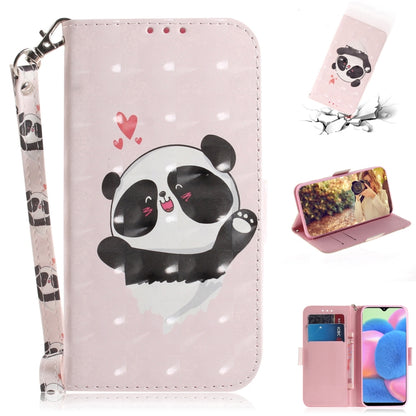 For Galaxy A30s 3D Colored Drawing Horizontal Flip Leather Case with Holder & Card Slot & Wallet & Lanyard(Love Bear) by buy2fix