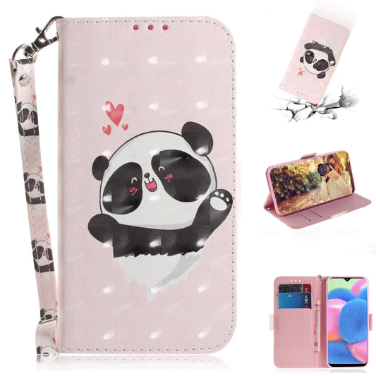 For Galaxy A30s 3D Colored Drawing Horizontal Flip Leather Case with Holder & Card Slot & Wallet & Lanyard(Love Bear) by buy2fix