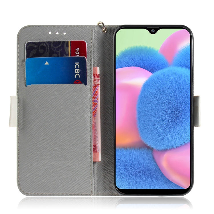 For Galaxy A30s 3D Colored Drawing Horizontal Flip Leather Case with Holder & Card Slot & Wallet & Lanyard(Watercolor Flower) by buy2fix