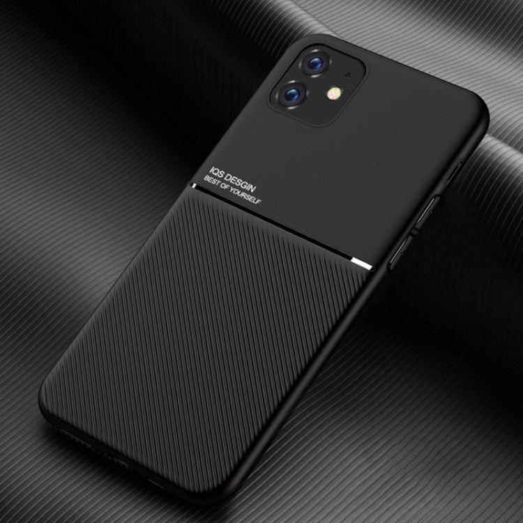 For iPhone 11 Classic Tilt Strip Grain Magnetic Shockproof PC + TPU Case (Black) - iPhone 11 Cases by buy2fix | Online Shopping UK | buy2fix