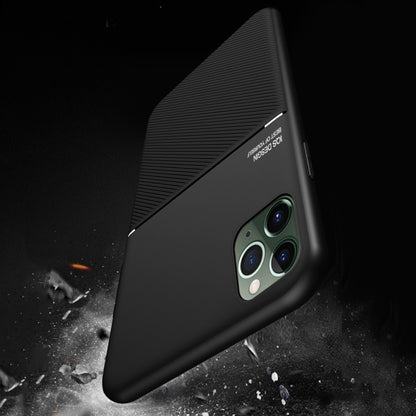 For iPhone 11 Classic Tilt Strip Grain Magnetic Shockproof PC + TPU Case (Black) - iPhone 11 Cases by buy2fix | Online Shopping UK | buy2fix