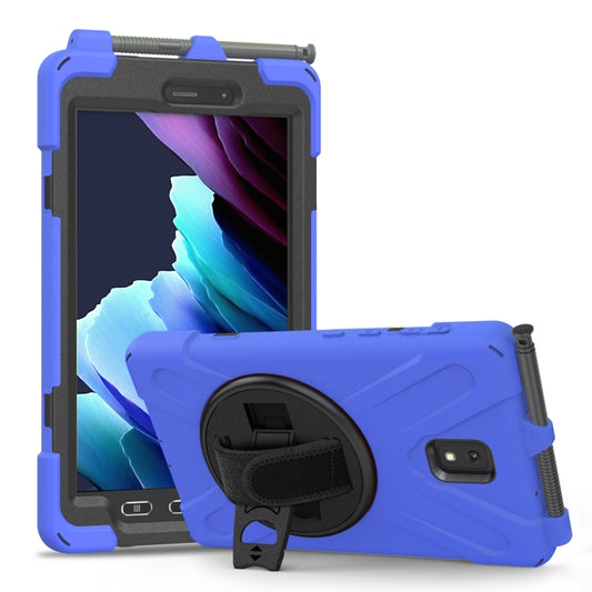 For Samsung Galaxy Tab active 3 T570 / T575 8.0 Shockproof Colorful Silicone + PC Protective Case with Holder & Shoulder Strap & Hand Strap(Blue) - Other Galaxy Tab PC by buy2fix | Online Shopping UK | buy2fix