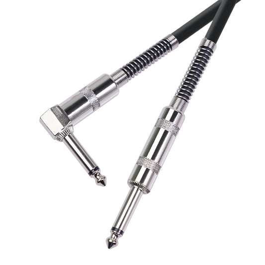 TC048SL 6.35mm Plug Straight to Elbow Electric Guitar Audio Cable, Cable Length:3m - Microphone Audio Cable & Connector by buy2fix | Online Shopping UK | buy2fix