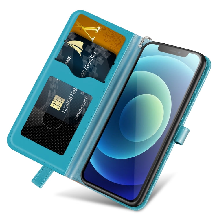 For iPhone XS Max Life of Tree Embossing Pattern Horizontal Flip Leather Case with Holder & Card Slot & Wallet & Photo Frame & Lanyard(Lake Blue) - More iPhone Cases by buy2fix | Online Shopping UK | buy2fix