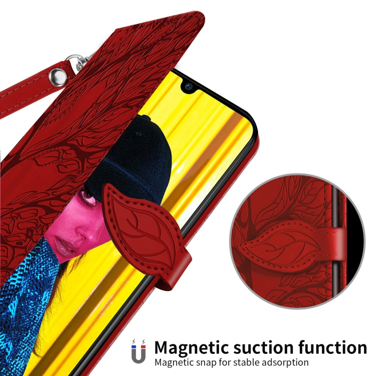 For Huawei P smart 2019 Life of Tree Embossing Pattern Horizontal Flip Leather Case with Holder & Card Slot & Wallet & Photo Frame & Lanyard(Red) - Huawei Cases by buy2fix | Online Shopping UK | buy2fix