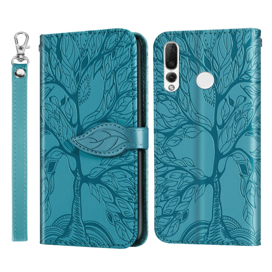 For Huawei P smart Z Life of Tree Embossing Pattern Horizontal Flip Leather Case with Holder & Card Slot & Wallet & Photo Frame & Lanyard(Blue) - Huawei Cases by buy2fix | Online Shopping UK | buy2fix