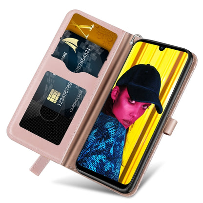 For Huawei Y7 Prime (2019) Life of Tree Embossing Pattern Horizontal Flip Leather Case with Holder & Card Slot & Wallet & Photo Frame & Lanyard(Rose Gold) by buy2fix