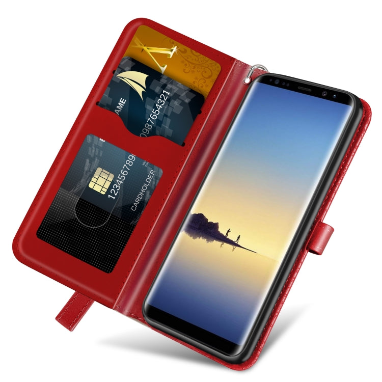 For Samsung Galaxy Note8 Life of Tree Embossing Pattern Horizontal Flip Leather Case with Holder & Card Slot & Wallet & Photo Frame & Lanyard(Red) by buy2fix