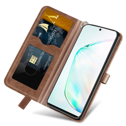 For Samsung Galaxy Note10+ Life of Tree Embossing Pattern Horizontal Flip Leather Case with Holder & Card Slot & Wallet & Photo Frame & Lanyard(Brown) by buy2fix