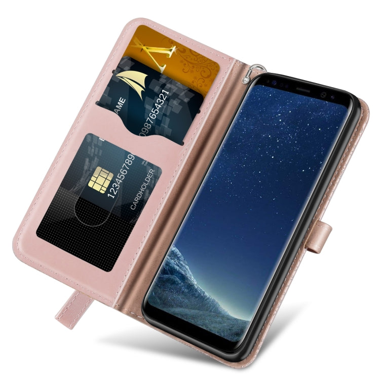 For Samsung Galaxy S8 Life of Tree Embossing Pattern Horizontal Flip Leather Case with Holder & Card Slot & Wallet & Photo Frame & Lanyard(Rose Gold) by buy2fix