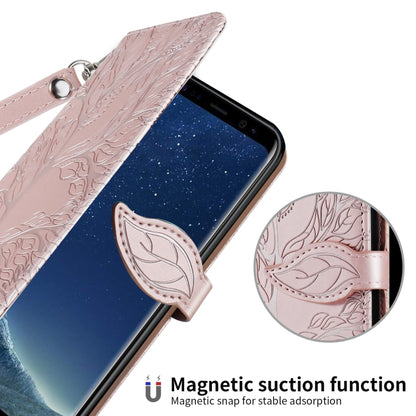 For Samsung Galaxy S8 Life of Tree Embossing Pattern Horizontal Flip Leather Case with Holder & Card Slot & Wallet & Photo Frame & Lanyard(Rose Gold) by buy2fix