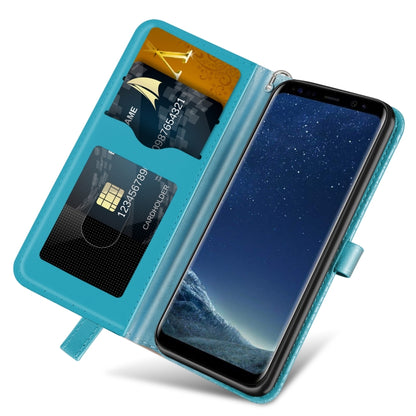 For Samsung Galaxy S8 Life of Tree Embossing Pattern Horizontal Flip Leather Case with Holder & Card Slot & Wallet & Photo Frame & Lanyard(Lake Blue) by buy2fix