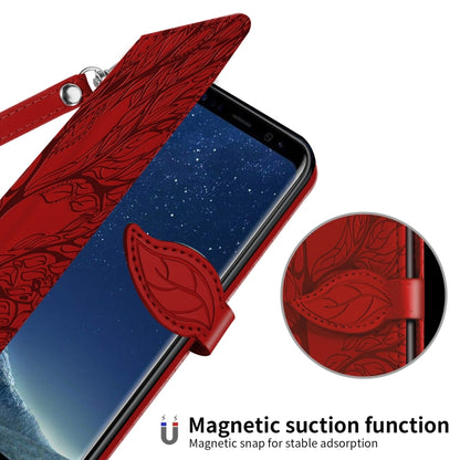 For Samsung Galaxy S8 Life of Tree Embossing Pattern Horizontal Flip Leather Case with Holder & Card Slot & Wallet & Photo Frame & Lanyard(Red) by buy2fix