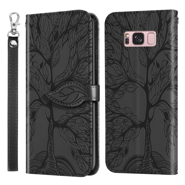 For Samsung Galaxy S8 Life of Tree Embossing Pattern Horizontal Flip Leather Case with Holder & Card Slot & Wallet & Photo Frame & Lanyard(Black) by buy2fix