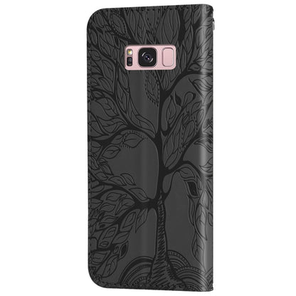For Samsung Galaxy S8 Life of Tree Embossing Pattern Horizontal Flip Leather Case with Holder & Card Slot & Wallet & Photo Frame & Lanyard(Black) by buy2fix
