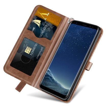 For Samsung Galaxy S8 Life of Tree Embossing Pattern Horizontal Flip Leather Case with Holder & Card Slot & Wallet & Photo Frame & Lanyard(Brown) by buy2fix