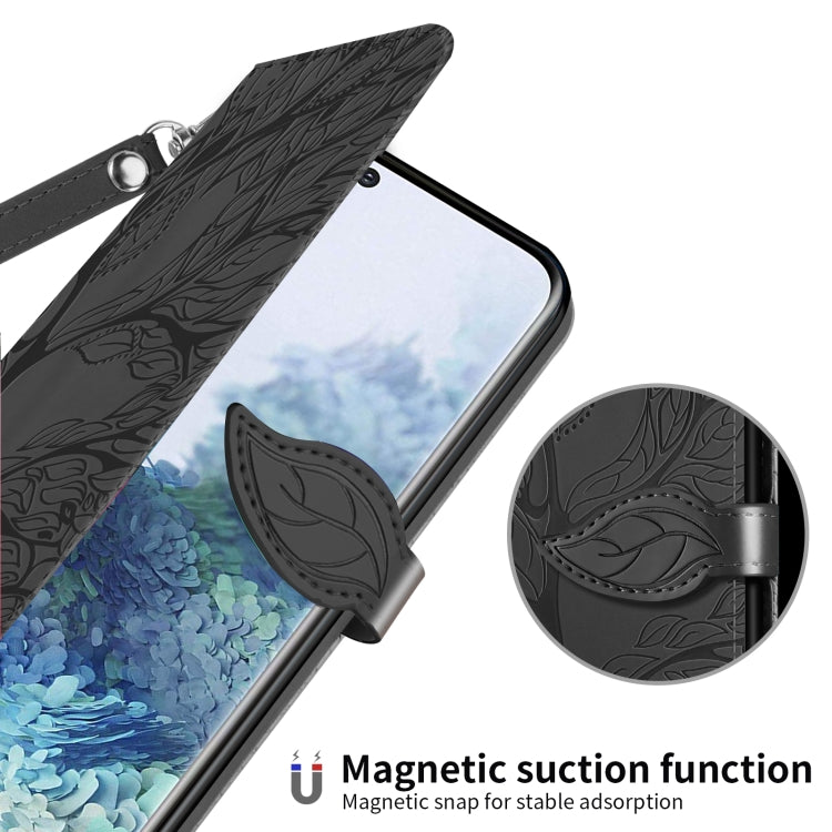 For Samsung Galaxy S20 Ultra Life of Tree Embossing Pattern Horizontal Flip Leather Case with Holder & Card Slot & Wallet & Photo Frame & Lanyard(Black) by buy2fix