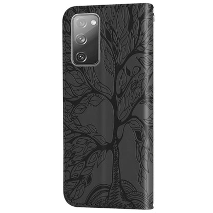 For Samsung Galaxy S20 FE Life of Tree Embossing Pattern Horizontal Flip Leather Case with Holder & Card Slot & Wallet & Photo Frame & Lanyard(Black) by buy2fix