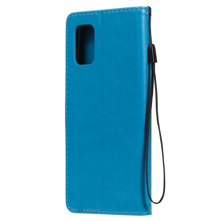 For Samsung Galaxy M51 Cat Bee Embossing Pattern Shockproof Horizontal Flip Leather Case with Holder & Card Slots & Wallet(Blue) by buy2fix