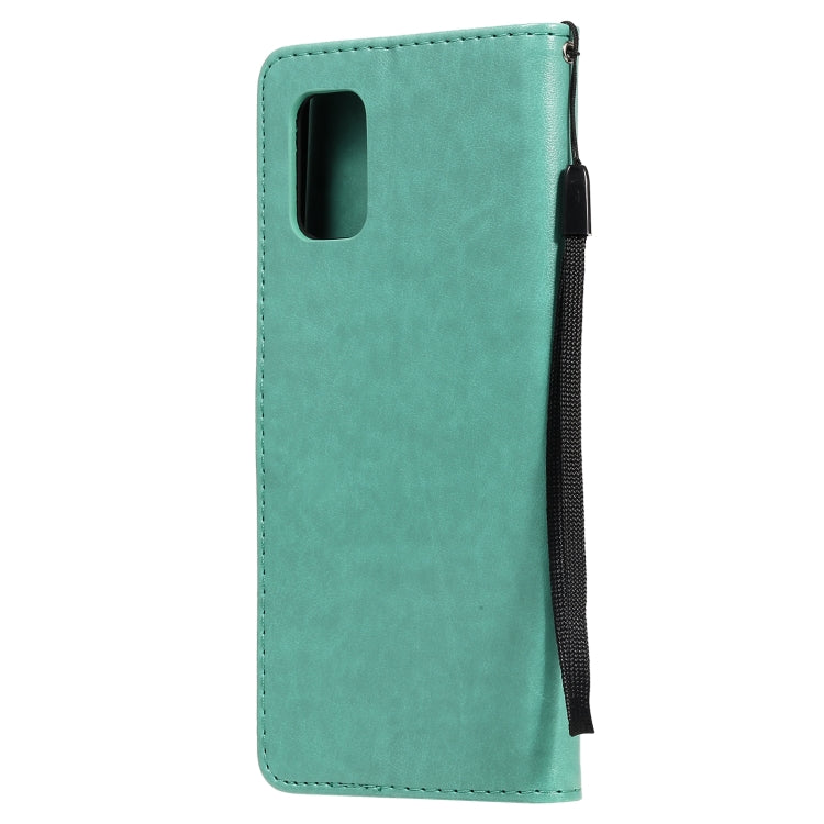 For Samsung Galaxy M51 Cat Bee Embossing Pattern Shockproof Horizontal Flip Leather Case with Holder & Card Slots & Wallet(Green) by buy2fix
