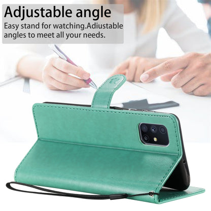 For Samsung Galaxy M51 Cat Bee Embossing Pattern Shockproof Horizontal Flip Leather Case with Holder & Card Slots & Wallet(Green) by buy2fix