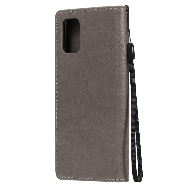 For Samsung Galaxy M51 Cat Bee Embossing Pattern Shockproof Horizontal Flip Leather Case with Holder & Card Slots & Wallet(Grey) by buy2fix