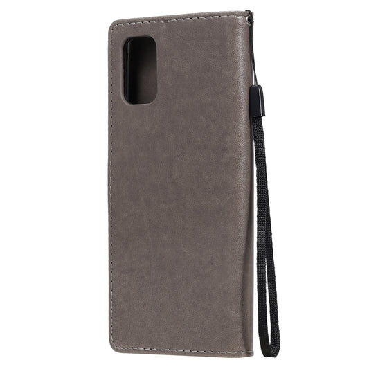 For Samsung Galaxy M51 Cat Bee Embossing Pattern Shockproof Horizontal Flip Leather Case with Holder & Card Slots & Wallet(Grey) by buy2fix