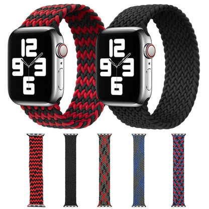 Mixed Color Nylon Braided Single Loop Watch Band For Apple Watch Series 7 41mm / 6 & SE & 5 & 4 40mm / 3 & 2 & 1 38mm, Size:S(Charcoal) by buy2fix