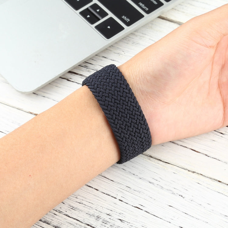 Mixed Color Nylon Braided Single Loop Watch Band For Apple Watch Series 7 41mm / 6 & SE & 5 & 4 40mm / 3 & 2 & 1 38mm, Size:M(Charcoal) by buy2fix