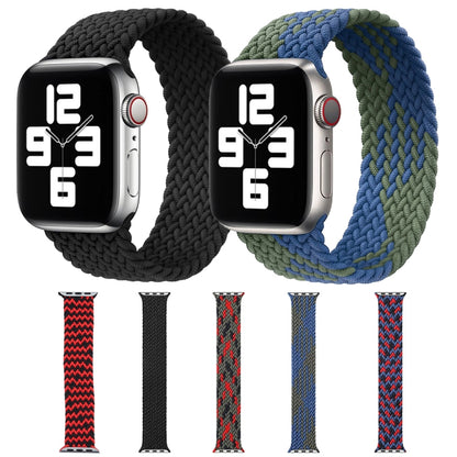 Mixed Color Nylon Braided Single Loop Watch Band For Apple Watch Series 7 41mm / 6 & SE & 5 & 4 40mm / 3 & 2 & 1 38mm, Size:M(Charcoal) by buy2fix