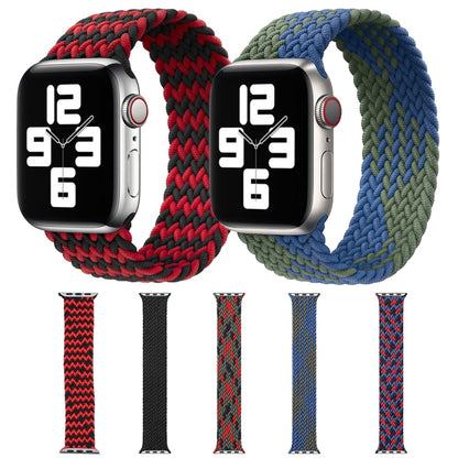 Mixed Color Nylon Braided Single Loop Watch Band For Apple Watch Series 7 41mm / 6 & SE & 5 & 4 40mm / 3 & 2 & 1 38mm, Size:L(Charcoal) by buy2fix