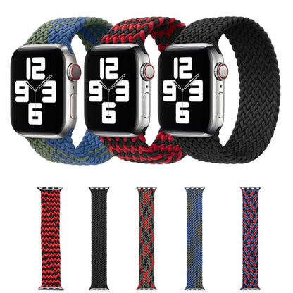Mixed Color Nylon Braided Single Loop Watch Band For Apple Watch Series 7 45mm / 6 & SE & 5 & 4 44mm / 3 & 2 & 1 42mm, Size:L(Charcoal) by buy2fix