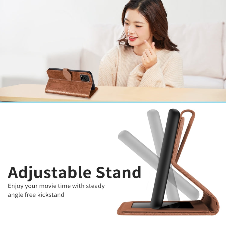 For Xiaomi Mi 10 Lite 5G Life of Tree Embossing Pattern Horizontal Flip Leather Case with Holder & Card Slot & Wallet & Photo Frame & Lanyard(Brown) - Xiaomi Cases by buy2fix | Online Shopping UK | buy2fix