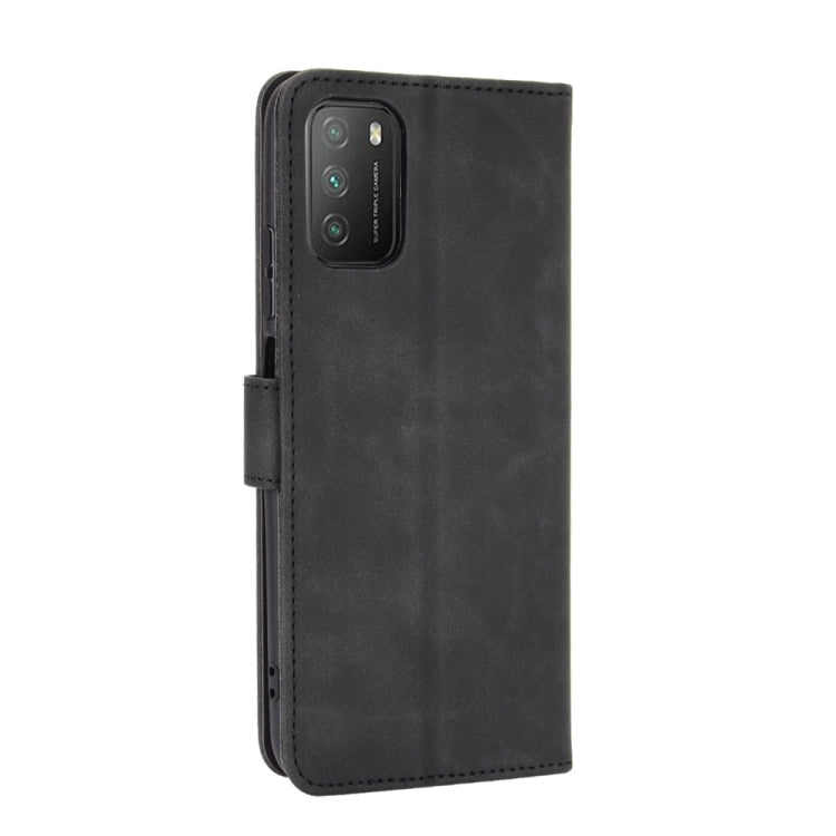 For Xiaomi Poco M3 Solid Color Skin Feel Magnetic Buckle Horizontal Flip Calf Texture PU Leather Case with Holder & Card Slots & Wallet(Black) - Xiaomi Cases by buy2fix | Online Shopping UK | buy2fix