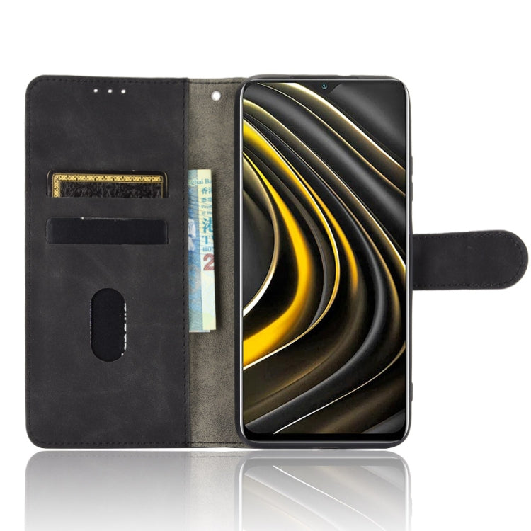 For Xiaomi Poco M3 Solid Color Skin Feel Magnetic Buckle Horizontal Flip Calf Texture PU Leather Case with Holder & Card Slots & Wallet(Black) - Xiaomi Cases by buy2fix | Online Shopping UK | buy2fix