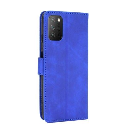 For Xiaomi Poco M3 Solid Color Skin Feel Magnetic Buckle Horizontal Flip Calf Texture PU Leather Case with Holder & Card Slots & Wallet(Blue) - Xiaomi Cases by buy2fix | Online Shopping UK | buy2fix
