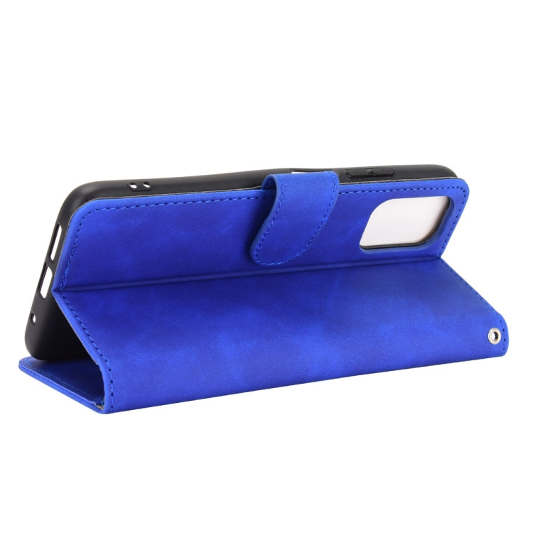 For Xiaomi Poco M3 Solid Color Skin Feel Magnetic Buckle Horizontal Flip Calf Texture PU Leather Case with Holder & Card Slots & Wallet(Blue) - Xiaomi Cases by buy2fix | Online Shopping UK | buy2fix