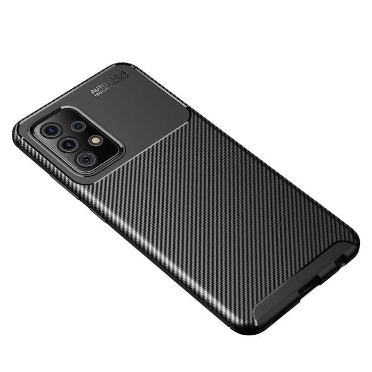 For Samsung Galaxy A52 5G / 4G Carbon Fiber Texture Shockproof TPU Case(Black) - Galaxy Phone Cases by buy2fix | Online Shopping UK | buy2fix