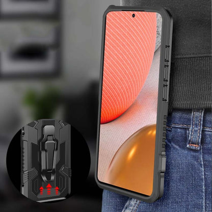 For Samsung Galaxy A12 Armor Warrior Shockproof PC + TPU Protective Case(Red) - Galaxy Phone Cases by buy2fix | Online Shopping UK | buy2fix