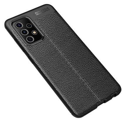 For Samsung Galaxy A52 5G / 4G Litchi Texture TPU Shockproof Case(Black) by buy2fix