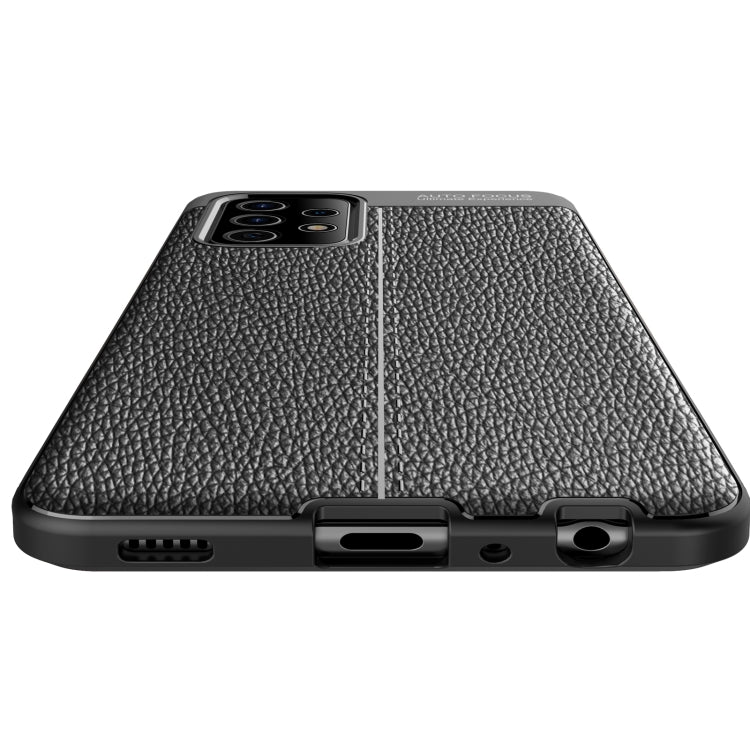 For Samsung Galaxy A52 5G / 4G Litchi Texture TPU Shockproof Case(Black) by buy2fix