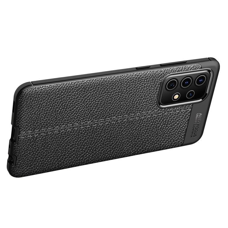 For Samsung Galaxy A52 5G / 4G Litchi Texture TPU Shockproof Case(Black) by buy2fix