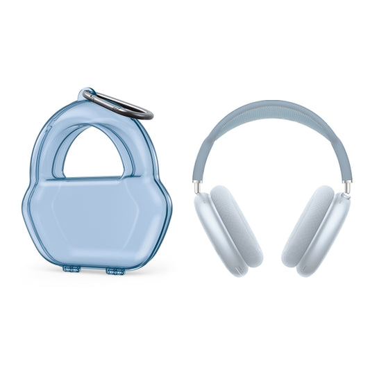 PP Jelly Color Headphone Protective Case for AirPods Max, with Hook(Blue) - For AirPods Max by buy2fix | Online Shopping UK | buy2fix
