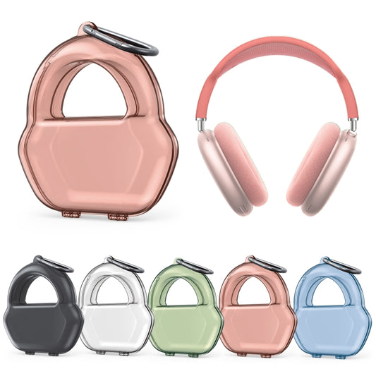 PP Jelly Color Headphone Protective Case for AirPods Max, with Hook(Black) - For AirPods Max by buy2fix | Online Shopping UK | buy2fix