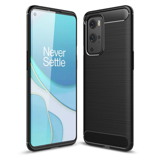 For OnePlus 9 Pro Brushed Texture Carbon Fiber TPU Case(Black) - OnePlus Cases by buy2fix | Online Shopping UK | buy2fix