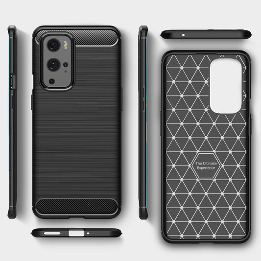 For OnePlus 9 Pro Brushed Texture Carbon Fiber TPU Case(Black) - OnePlus Cases by buy2fix | Online Shopping UK | buy2fix