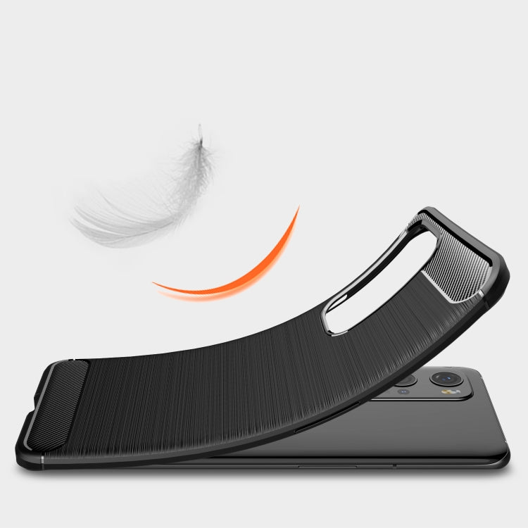 For OnePlus 9 Pro Brushed Texture Carbon Fiber TPU Case(Black) - OnePlus Cases by buy2fix | Online Shopping UK | buy2fix